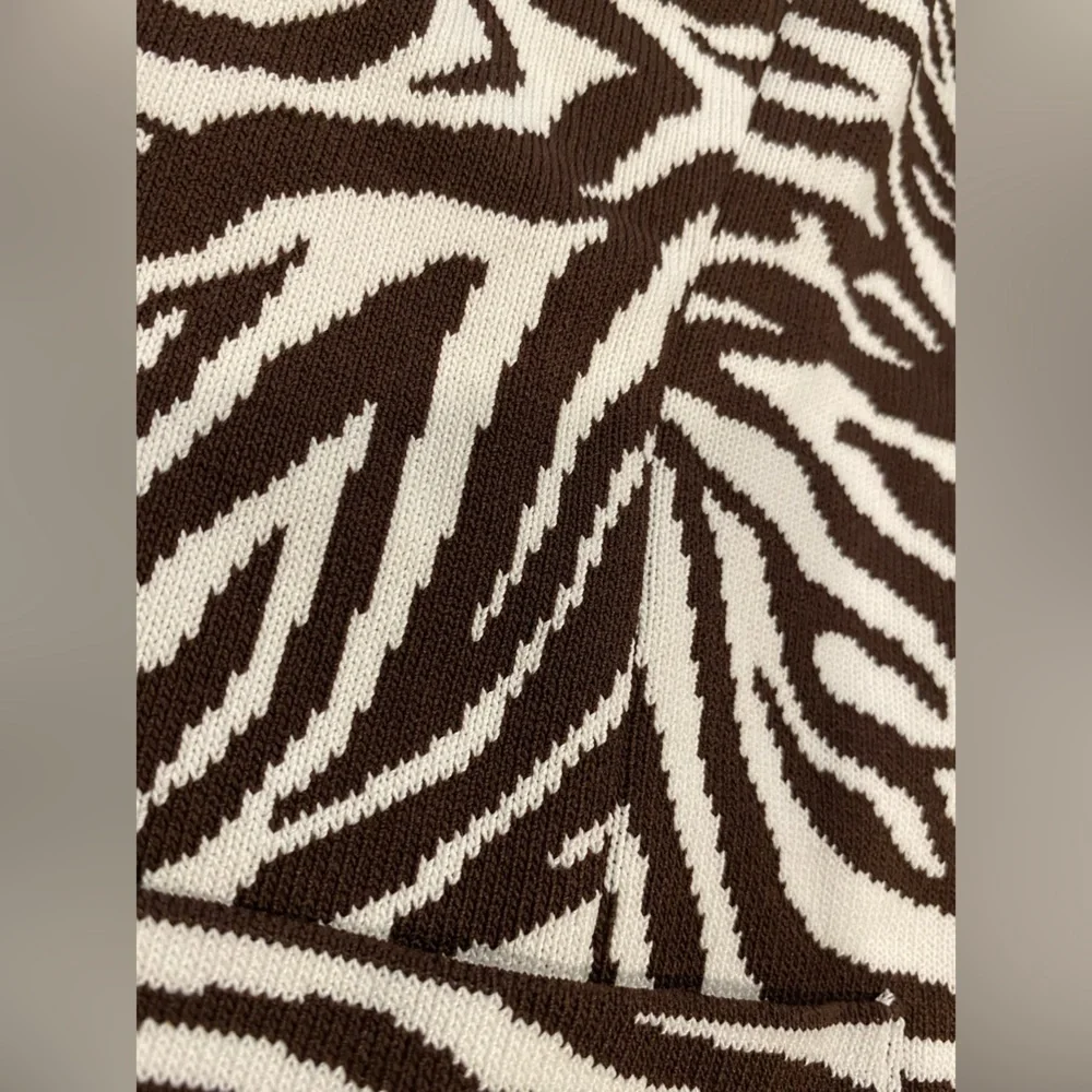 Sutton Studio Animal Print Sweater Blazer Size Petite Small